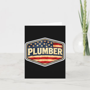 Vintage-amerikanische Flagge Klempner patriotische Karte