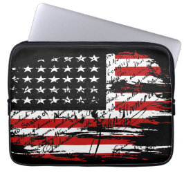 Vintage amerikanische Flagge Laptopschutzhülle