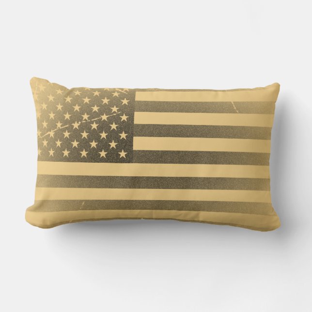 Vintage amerikanische Flagge Lendenkissen (Vorderseite)