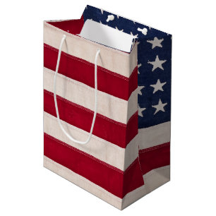 Vintage amerikanische Flagge Mittlere Geschenktüte