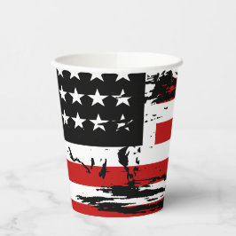 Vintage amerikanische Flagge Pappbecher