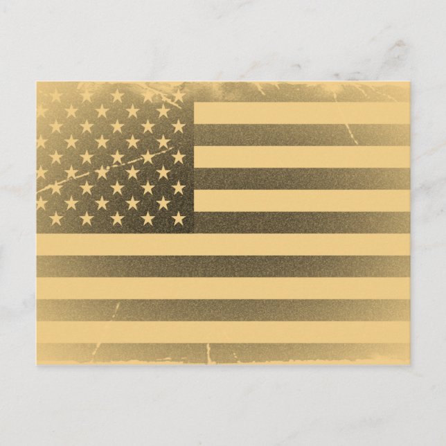 Vintage amerikanische Flagge Postkarte (Vorderseite)