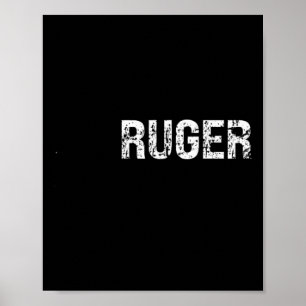 Vintage amerikanische Flagge Retro Ruger USA Famil Poster