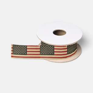 Vintage amerikanische Flagge Satinband