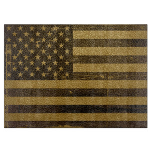 Vintage amerikanische Flagge Schneidebrett
