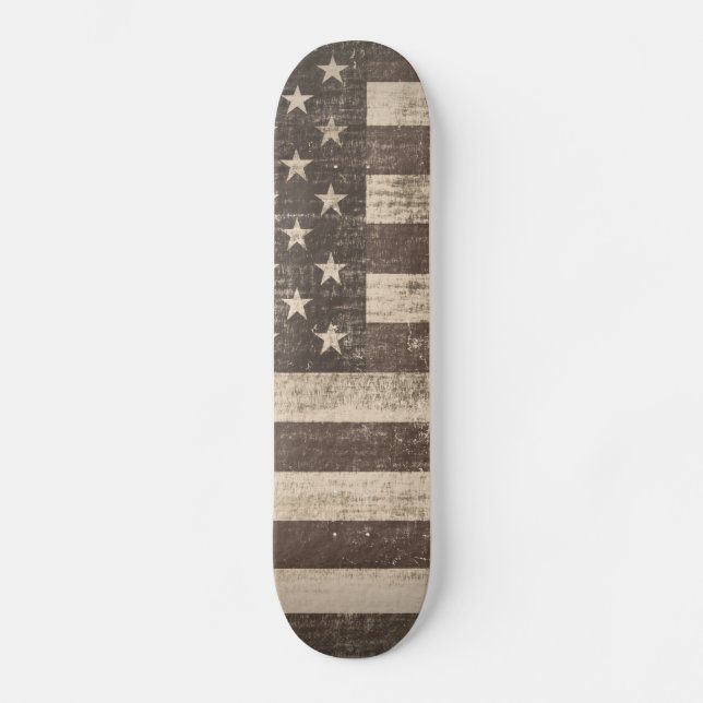 Vintage amerikanische Flagge - Skateboard (Vorderseite)