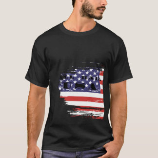 Vintage Amerikanische Flagge T-Shirt Patriotisches