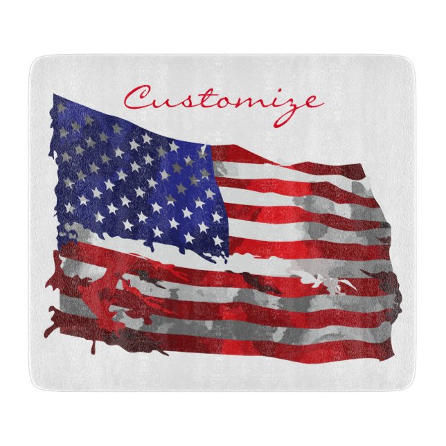 Vintage amerikanische Flagge Thunder_Cove Schneidebrett (Vorderseite)