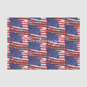 Vintage amerikanische Flagge Thunder_Cove Seidenpapier