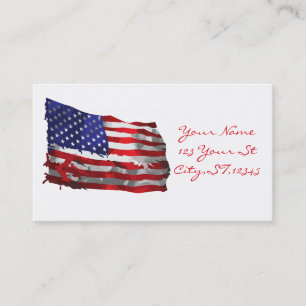 Vintage amerikanische Flagge Thunder_Cove Visitenkarte