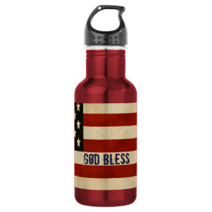 Vintage amerikanische Flagge Trinkflasche