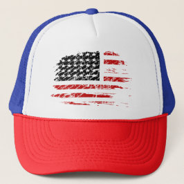 Vintage amerikanische Flagge Truckerkappe