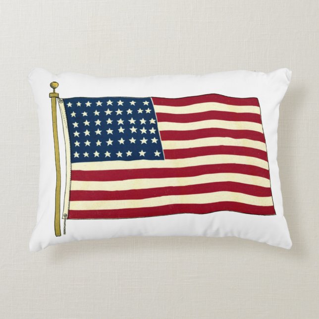Vintage amerikanische Flagge, US Flagge Dekokissen (Vorderseite)