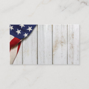 Vintage amerikanische Flagge Visitenkarte