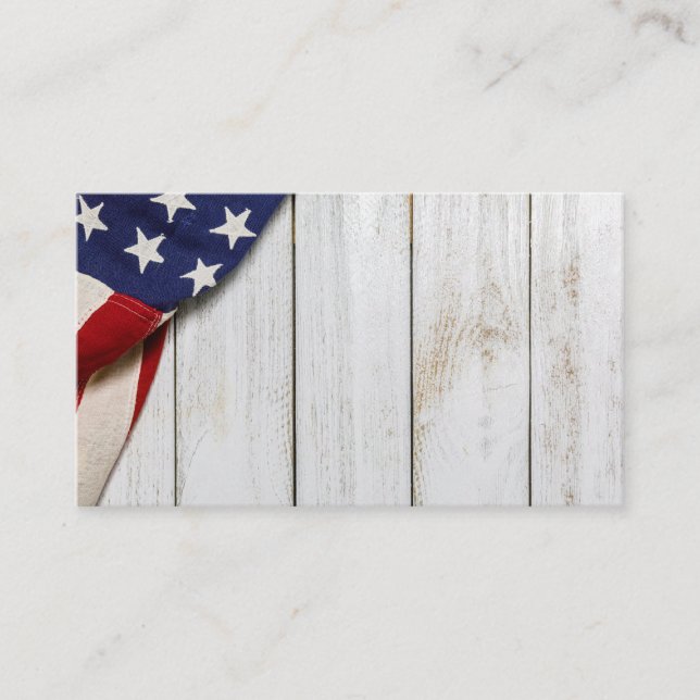 Vintage amerikanische Flagge Visitenkarte (Vorderseite)
