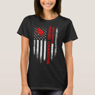 Vintage-amerikanische Flagge World's Okayest Piano T-Shirt