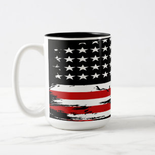 Vintage amerikanische Flagge Zweifarbige Tasse