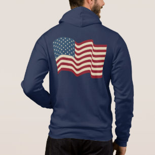 Vintage-Amerikanische-Flaggen-Jacken-Kapuzenpullov Hoodie