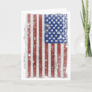Vintage amerikanische Flaggen-Kunst Karte