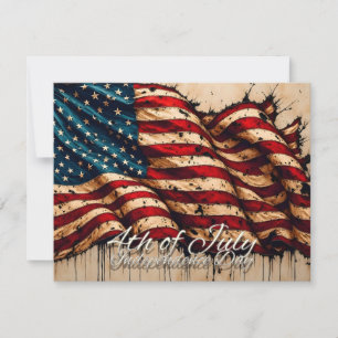 Vintage-Amerikanische-Flaggen-Kunst zum 4. Juli