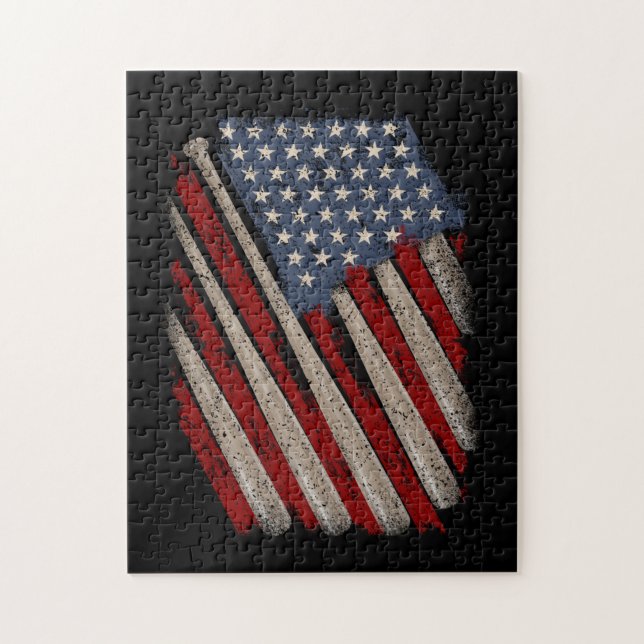 Vintage amerikanische Flaggenbaseball (Vertikal)