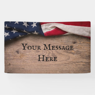 Vintage amerikanische Flaggengrenze Banner