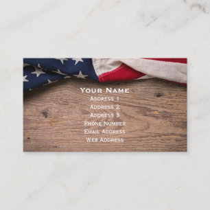 Vintage amerikanische Flaggengrenze Visitenkarte
