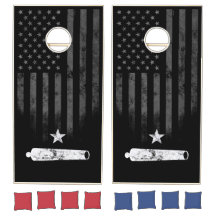 Vintage amerikanische Flaggenkanone