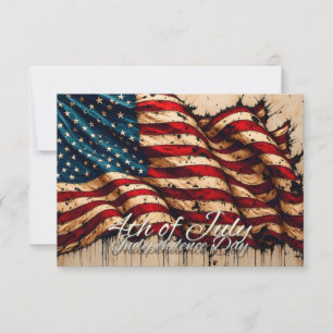 Vintage-amerikanische Flaggenkunst für den 4. Juli