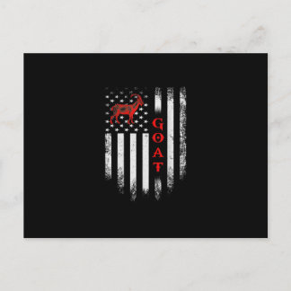 Vintage amerikanische Flaggenziege Einladungspostkarte