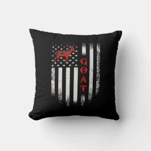 Vintage amerikanische Flaggenziege Kissen