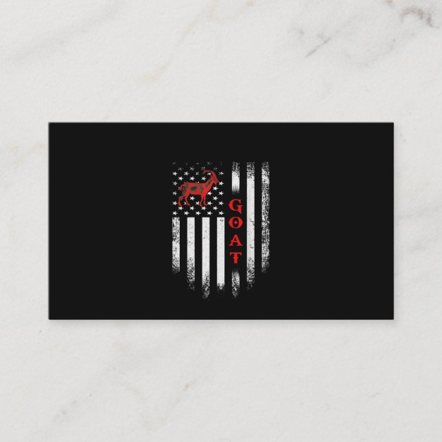 Vintage amerikanische Flaggenziege Visitenkarte (Vorderseite)