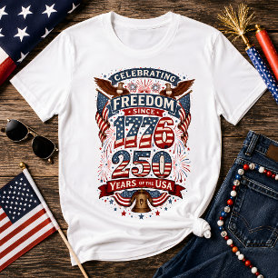 Vintage Amerikanische Freiheit 1776 250 Jahre Patr T-Shirt