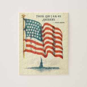 Vintage-amerikanische Freiheitsstatue mit amerikan