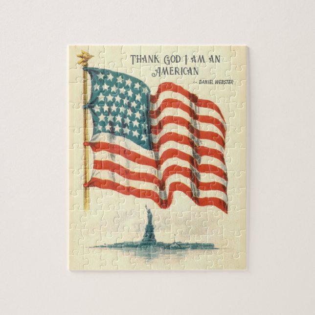 Vintage-amerikanische Freiheitsstatue mit amerikan (Vertikal)