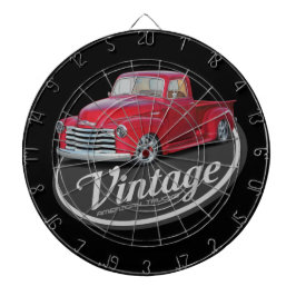 Vintage amerikanische LKWs Dartscheibe