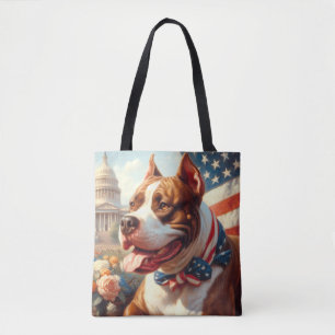Vintage amerikanische Pit Bull Terrier Malerei Tasche