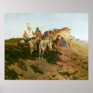 Vintage Amerikanische Ureinwohner, Pfefferlinge de Poster