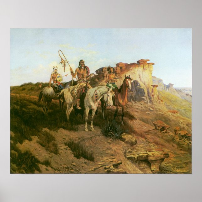 Vintage Amerikanische Ureinwohner, Pfefferlinge de Poster (Vorne)