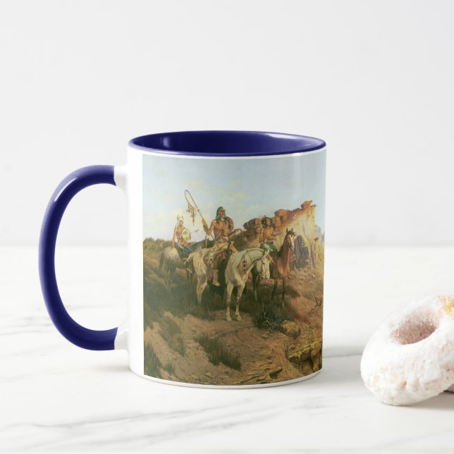 Vintage Amerikanische Ureinwohner, Pfefferlinge de Tasse (Mit Donut)