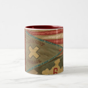 Vintage amerikanische zivile zweifarbige tasse