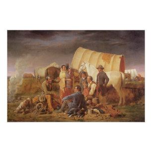 Vintage Amerikanischer Westen, Rat auf der Prairie Poster