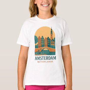 Vintage Amsterdam Niederlande Reise T-Shirt 