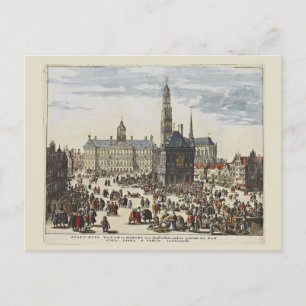 Vintage Amsterdam, Rathaus Postkarte