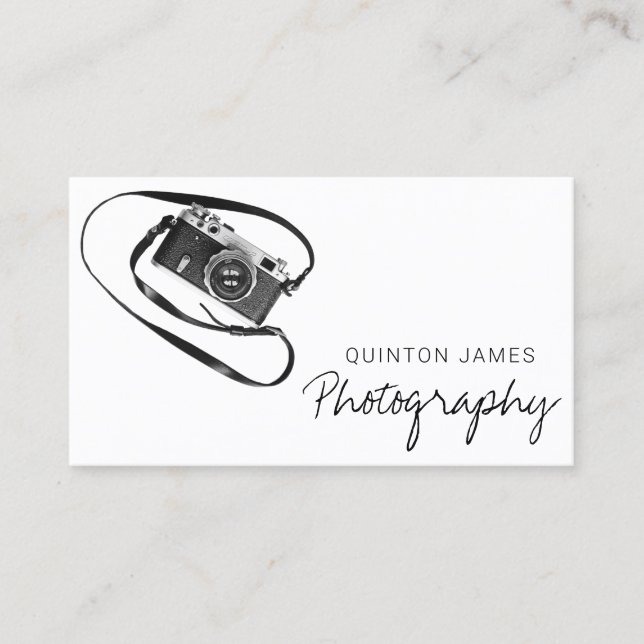Vintage Analogkamera Fotografie Visitenkarte (Vorderseite)