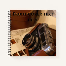 Vintage Analogkamera in Lederbraun Notizbuch