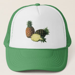 Vintage Ananas, Bio Obst Truckerkappe