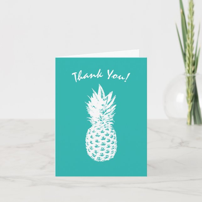 Vintage Ananas Obst Custom Dankeschön Karten (Vorderseite)