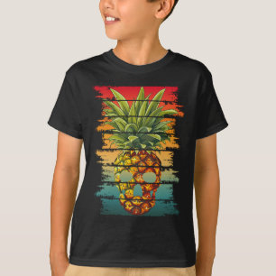 Vintage-Ananas-Totenkopf T-Shirt