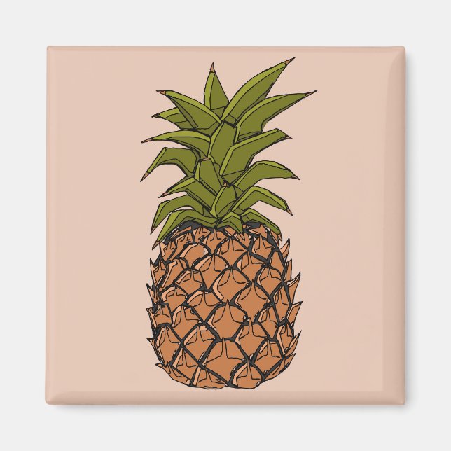 Vintage-Ananasfrucht Magnet (Vorne)